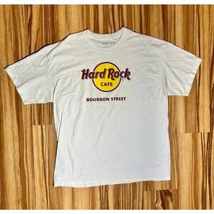 Hard Rock Cafe Bourbon Street White Tshirt Size XL